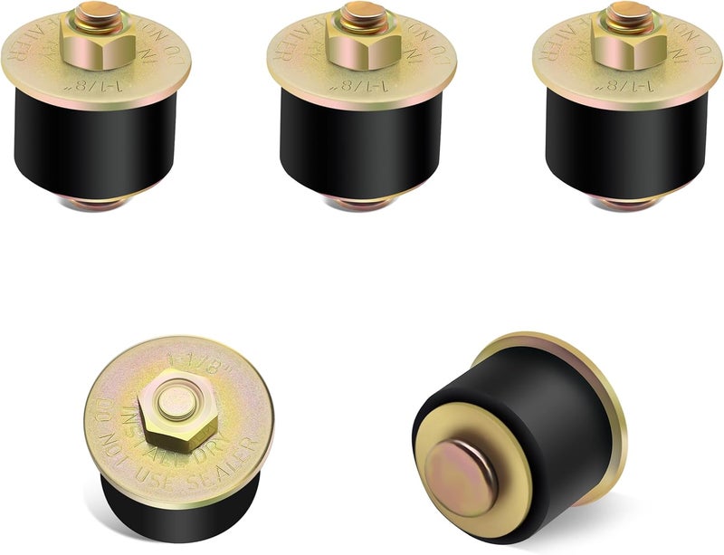 Siptenk 1-1/8" Freeze Rubber Expansion Plug 5 pcs, Automotive Rubber Expandable Freeze Plugs for Engine - Image 1